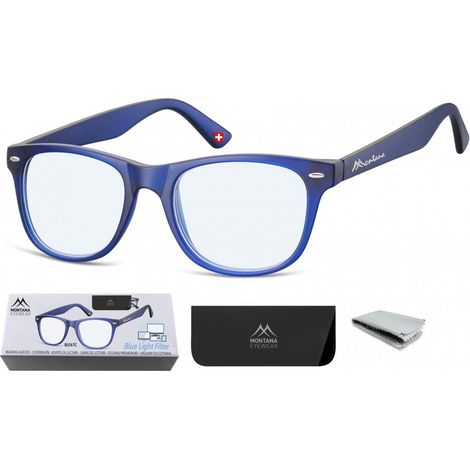 Gafas de lentes transparentes con filtro para computadora Montana BLFBOX73A power 000 (1/5)