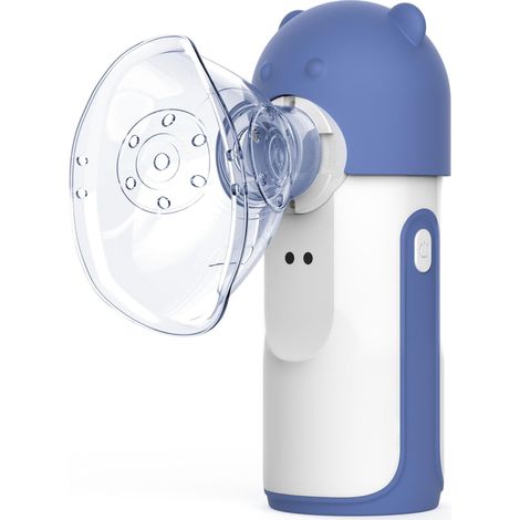 Nebulizzatore portatile per inalazione per adulti e bambini - Aerosol ultrasonico silenzioso ricaricabile - Blu (1/5)