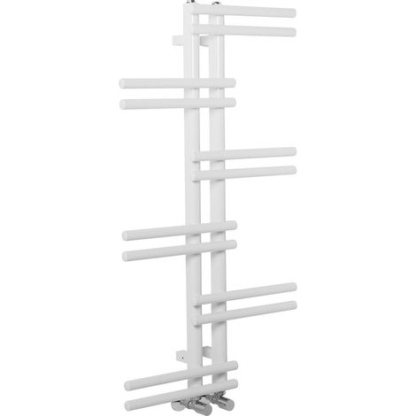 1005x550 Designer Heated White Towel Rail Bathroom Radiator Rad (1/5)