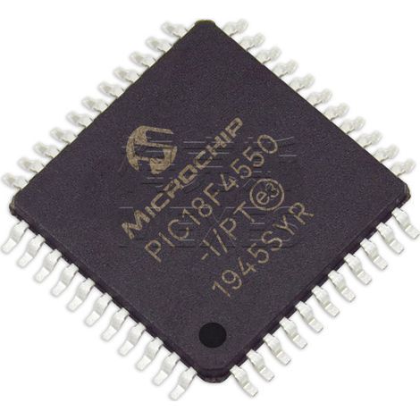 PIC18F4550-I/PT and PIC18F45K22-I/PT chip electronic components, 5 units shipped.