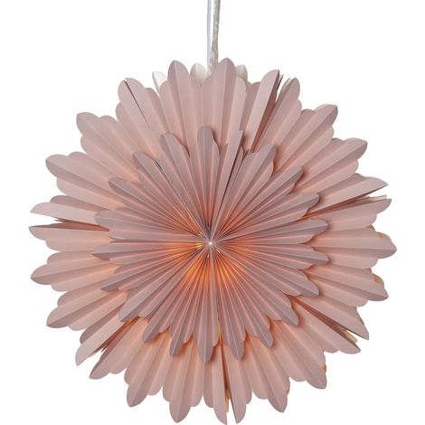 Star Trading Étoile de papier Crystal, rose, 2 couches, décoration de Noël, 50 cm