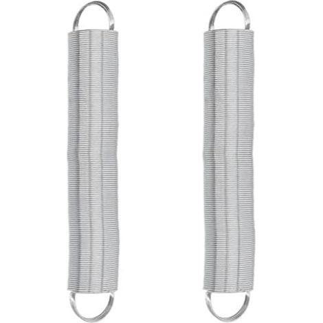 Lot de 2 grilles de clôture électrique à ressort pour bétail, bétail, mouton, chevaux, porcs, sécurité de la ferme, argenté (1/5)