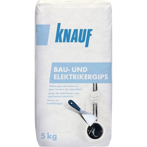 Knauf Bau- und Elektrikergips hellgrau, 5 kg Schnellzement (1/3)