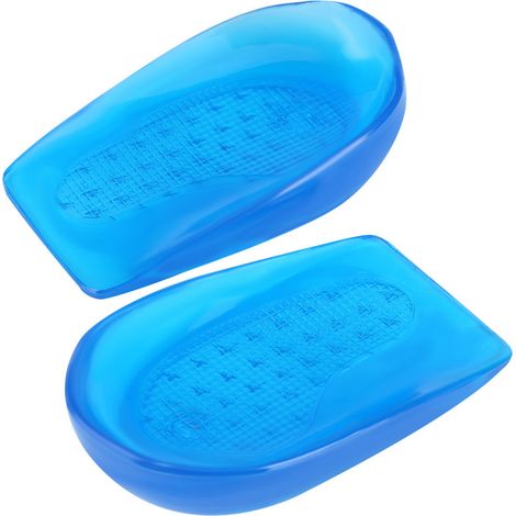 Semelles Gel Silicone, Talonnières Confort, Bleu, Taille L 40-46, Amorti Talon, Anti-Dérapant, Marche Travail (1/5)