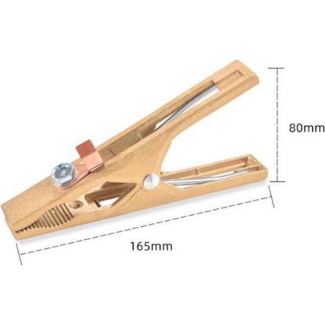 Pince de masse 300A en laiton – connexion terre sûre pour soudures professionnelles (1/5)