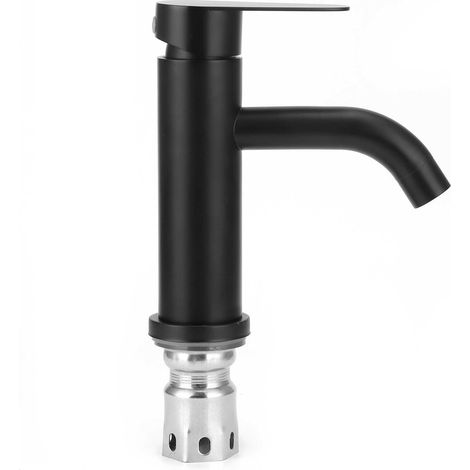 Mitigeur lavabo G1/2 acier inoxydable, robinet de comptoir pour évier, salle de bain et cuisine (1/5)