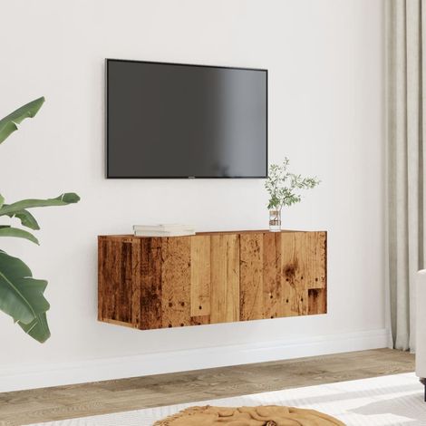 Muebles para TV de pared 2 uds madera envejecida 80x30x30 cm vidaXL