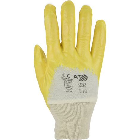 Handschuh, Nitril, Gr.9, gelb (1/4)