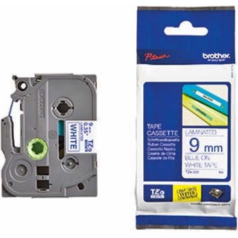 Schriftbandkassette P-touch TZe-223 9 mm x 8 m (B x L) weiß blau
