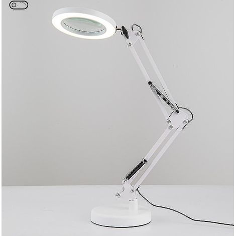 Loupe grossissante 30x avec lumière et 3 modes de couleur, 10 niveaux de luminosité réglables, lampe de table loupe - XS7 (1/2)