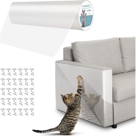 Anti Griffe Chat Canapé 30x300cm Protection Autocollant Invisible de Rayure (1/5)