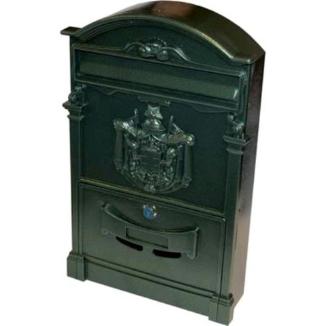 Cassetta Posta Regia Domus Alluminio Pressofuso Verde Mm 260X90 H.Mm 410 - 1 Pz