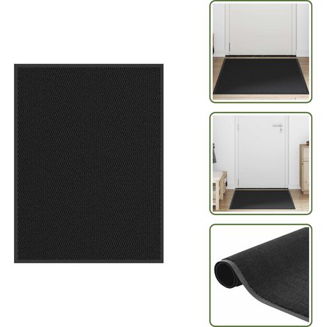 vidaXL Paillasson noir 90x120 cm (1/5)