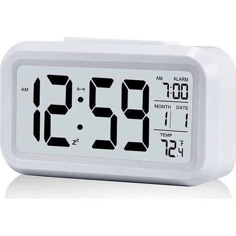 Réveil lumineux enfant – Grand écran LED – Affichage heure, date, température – Fonction Snooze – Alimentation à pile (1/5)