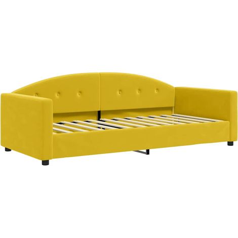 Maison Exclusive - Letto da Giorno Giallo 90x200 cm in Velluto (1/5)