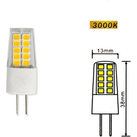 TRADE SHOP - Lampadina G4 Led Smd 2,5 Watt 12v Luce Fredda 6500k Calda 3000k Naturale 4000k - -Bianco Freddo      -