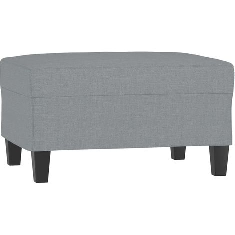 Repose-pied Gris clair 70x55x41 cm Tissu