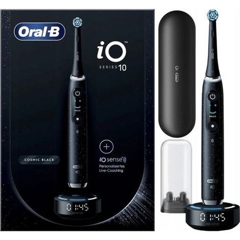 Brosse a dents electrique Oral-B iO Series 10 Cosmic Black - Etui - Station iOsense (1/5)