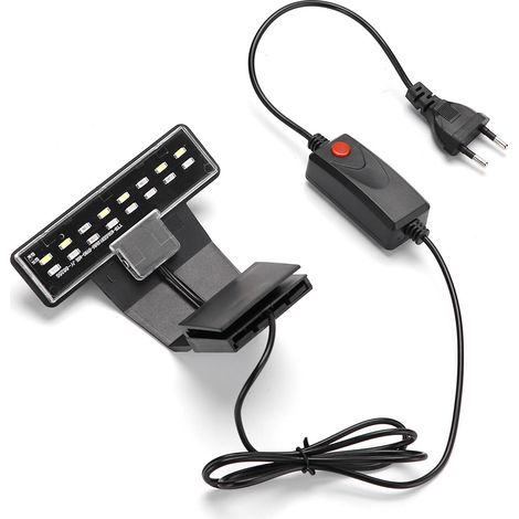 LED Aquarium, Lampe Aquarium, Eclairage Aquarium LED, Lumière dAquarium Pour Aquarium de 20-40 Cm, 220V 6W 600 LM, Gradation En Trois Étapes, Ultra-Mince (1/2)
