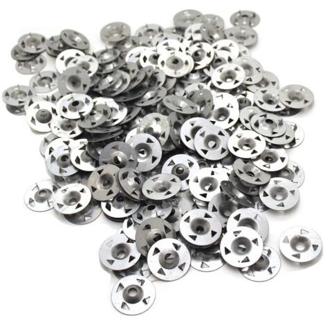 Pr Lot de 200 rondelles à 4 griffes pour plaque de plâtre extrudée, isolation thermique et plaque arrière fixe 28 mm (1/5)