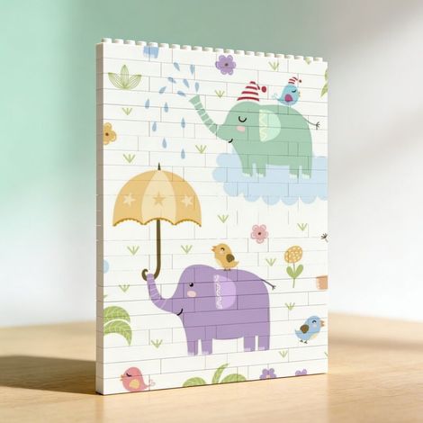 Cadre photo de construction DIY en briques, cadeau pour anniversaire et Saint-Valentin (1/5)