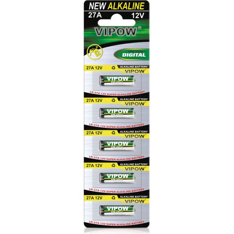 Piles alcalines VIPOW LR27A (lot de 5) pour télécommande MN27 3 ANS DE RETARD Nous ne vendons pas