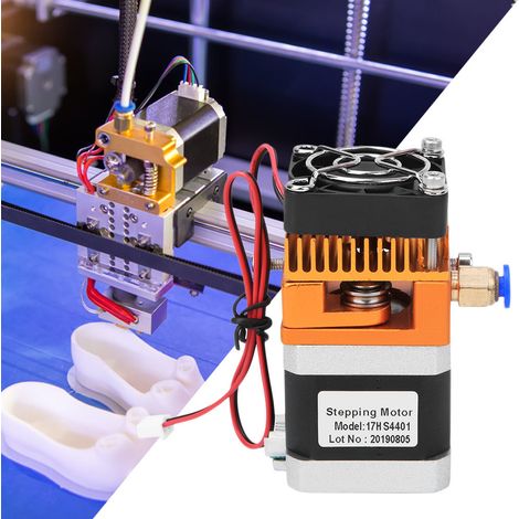 Extrudeuse de filament de 1,75 mm avec moteur 17HS4401 et buse de 0,4 mm de diamètre. Accessoires pour imprimante 3D. Longue portée. (1/5)