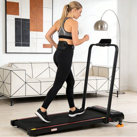 Tapis de course électrique pliable 12 km/h, inclinaison réglable, APP, écran LED FloraGrace (1/5)