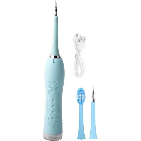 Détartreur Dentaire Électrique USB - Élimination de Tartre et Plaque Dentaire (Bleu) (1/5)