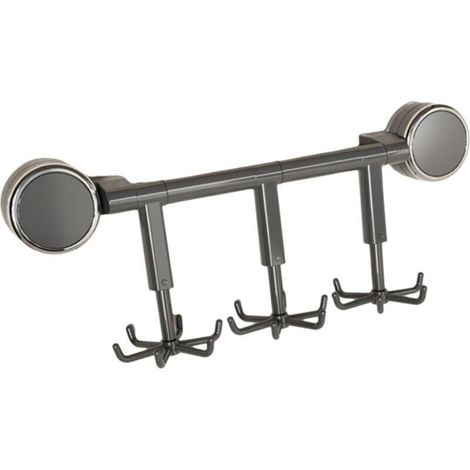 Gancio a ventosa multiuso, gancio a ventosa resistente con 18 punte, appendiabiti robusto per cucina e bagno (grigio)