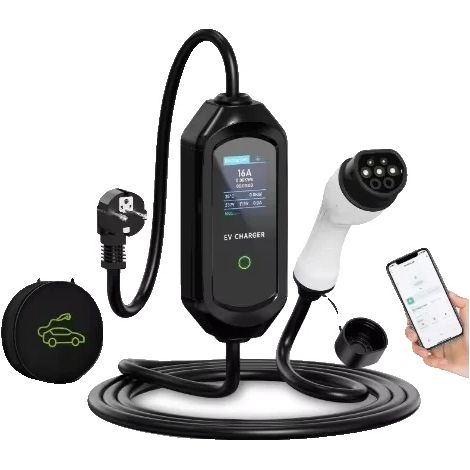 Cargador portátil para coche, control WiFi, corriente ajustable, 5M Tipo 2, Tipo 2-a (1/2)