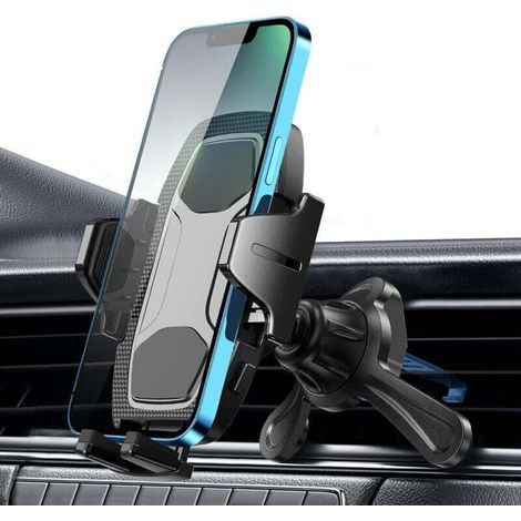 Supporto per telefono da auto, supporto per bocchette dell'aria, supporto portatile per telefono, compatibile con smartphone, rotazione a 360° (1/5)