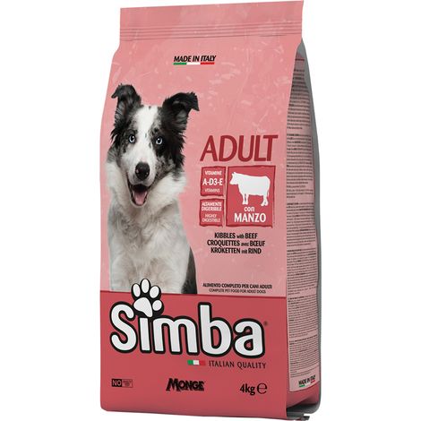 CROCCHETTE PER CANI 'SIMBA' manzo - kg 4 - MONGE