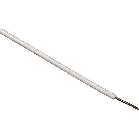 Fil rigide pour luminaire 0,5 mm blanc en bobine de 100 mètres