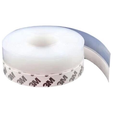 Bande d'Etanchéité en Silicone, 5m Transparent Bande d'étanchéité Auto-adhésive Porte Bas Joint Strip Porte Coupe-Bise joint de fond (1/4)
