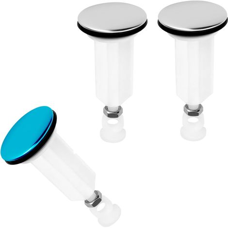 3 Pièces Bouchon Evier, Matériau PVC Bouchon Lavabo Salle de Bain, Évier Bonde Lavabo, Bonne Étanchéité, Adapté pour Évier et Bidet (1/5)
