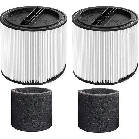 Kit de filtre de remplacement 90304 pour cartouche filtrante d'aspirateur d'atelier 90350, compatible avec la plupart des aspirateurs à eau de 5 gallons et plus. (1/5)