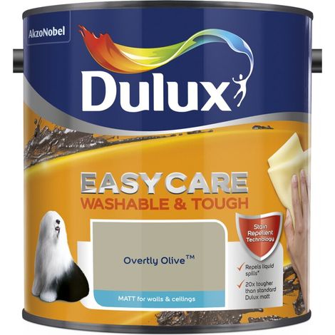 Dulux Easycare Washable & Tough Matt Emulsion Paint - 2.5L - Overtly Olive