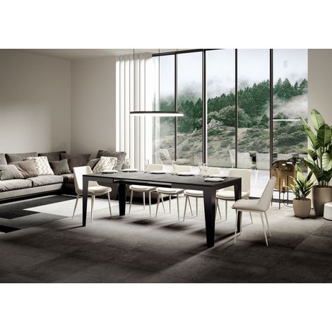 Mesa Flame Evolution Tapa Cemento 90x120 Alargada 380 Estructura Antracita