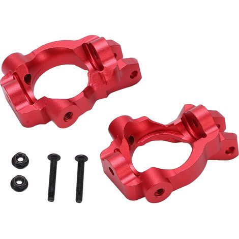 Stück vordere Metall-Radblöcke mit C-Naben für Losi Lasernut U4 1/10 RC-Car, Rot (1/5)