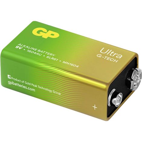 GP Ultra Pile 6LR61 (9V) alcaline(s) 9 V 1 pc(s) (1/5)
