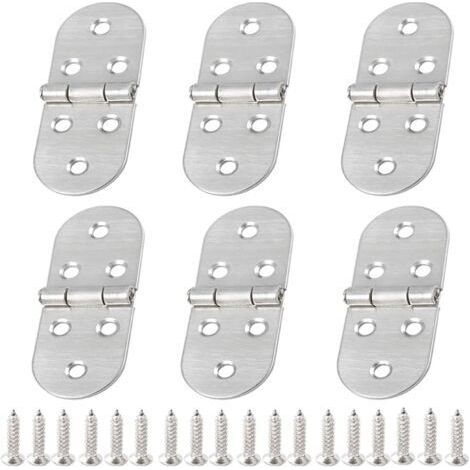 Fenêtre Charnière en Acier INOX Trous Charnière de Trappe Connecteur de charnière en Acier Inoxydable Charnière de Table Pliable Charnières pour La Maison Meubles Matériel Armoire Porte Tiroir (1/5)