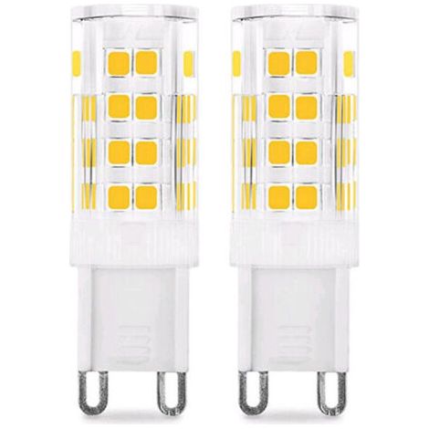 Ampoule LED G9 5W (Équivalent 50W Ampoules Halogènes), 450LM, 220V, Blanc froid 6000K, AC100-240V, NON-Dimmable, Économie d'énergie, Base en céramique, Culot G9 Standard, Lot de 6 [Classe énergétique (1/4)