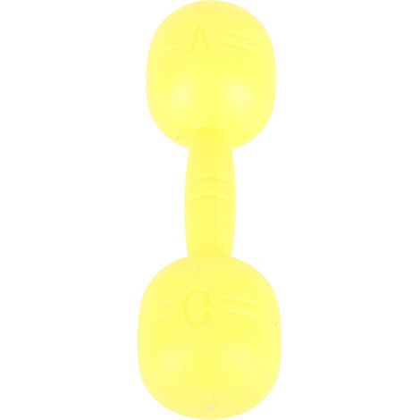 Lot de haltères pour enfants en plastique jaune, barre de fitness sécurisée et amusante pour maternelle, jouet d'exercice sportif. (1/5)