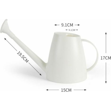 1.8L arrosoir blanc arrosoir pot de fl en plastique jardin long bec arrosoir pot de fl (1/5)