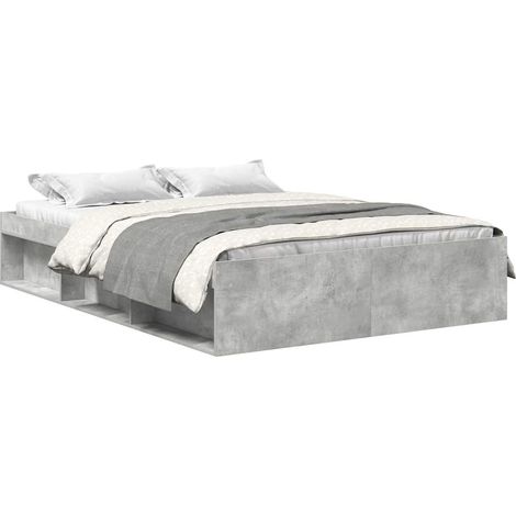 Maison Exclusive - Bettgestell Betongrau 150x200 cm