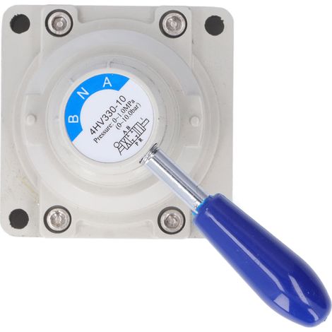 Drehhebelventil, Luftstromregelung 01,0 MPa (0-145 PSI), 3-Positionen-4-Wege-Pneumatikventil, Handschalter 4HV330-10 (1/5)