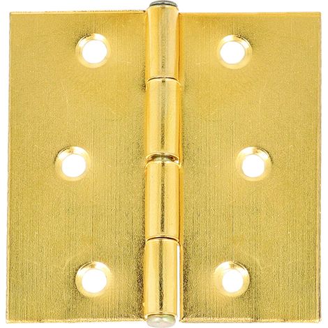 Cerniere quadre - 30 x 30 mm. - ottonato - 2 pz.