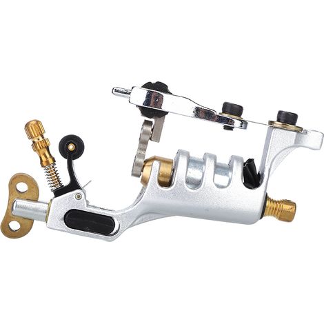 Moteur puissant alliage machine à tatouer rotative liner shader gun permanent maquillage argent (1/5)