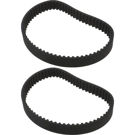 Lot de 2 courroies dentées en caoutchouc pour scarificateur HTD330-5M-14 de 330 mm de circonférence, 66 dents, pas de dents de 5 mm, largeur de 14 mm, boucle fermée, noir (1/5)